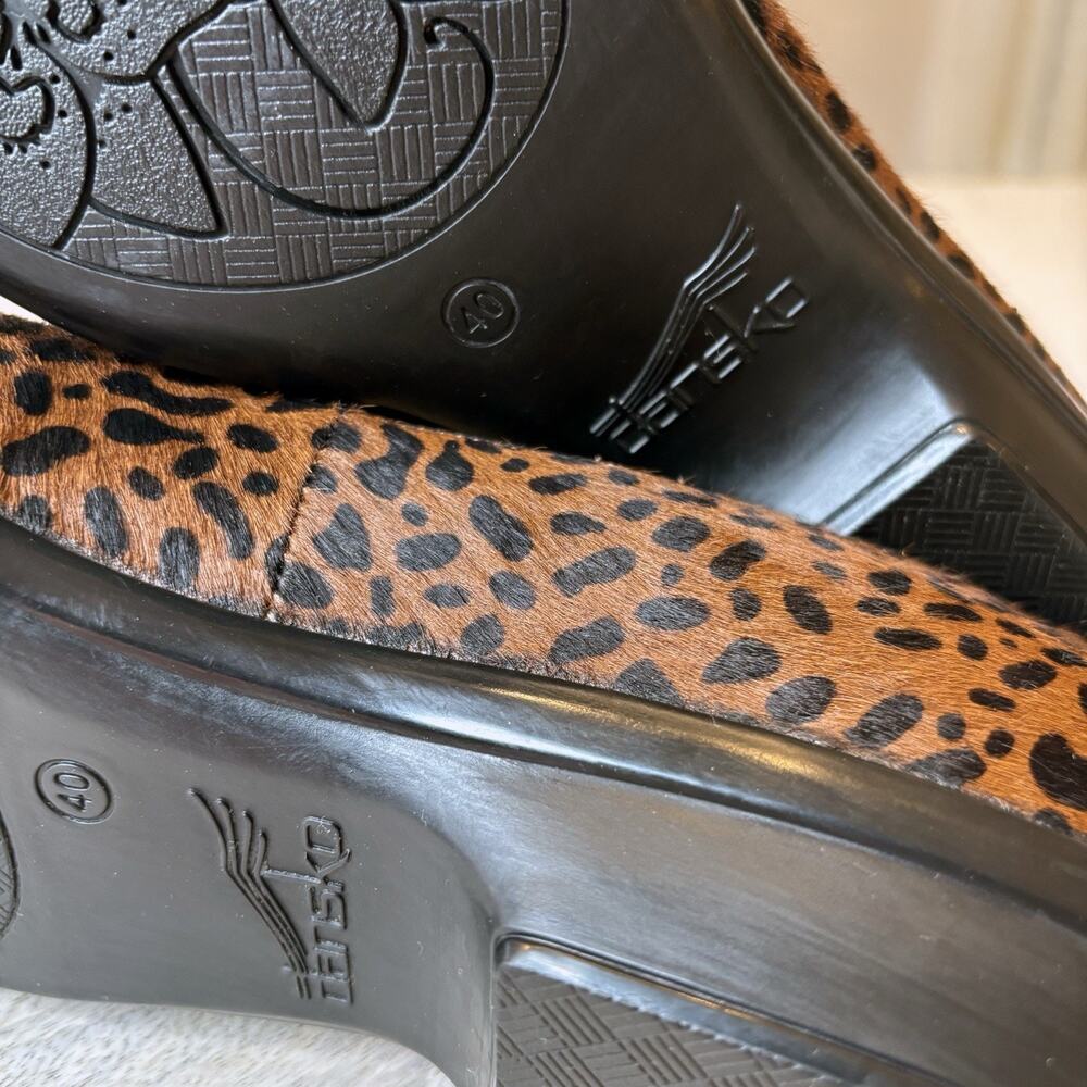 Dansko Olivia Women's Cheetah Print Calf Hair Loafers Comfort Shoes US Size 9 - Picture 7 of 11